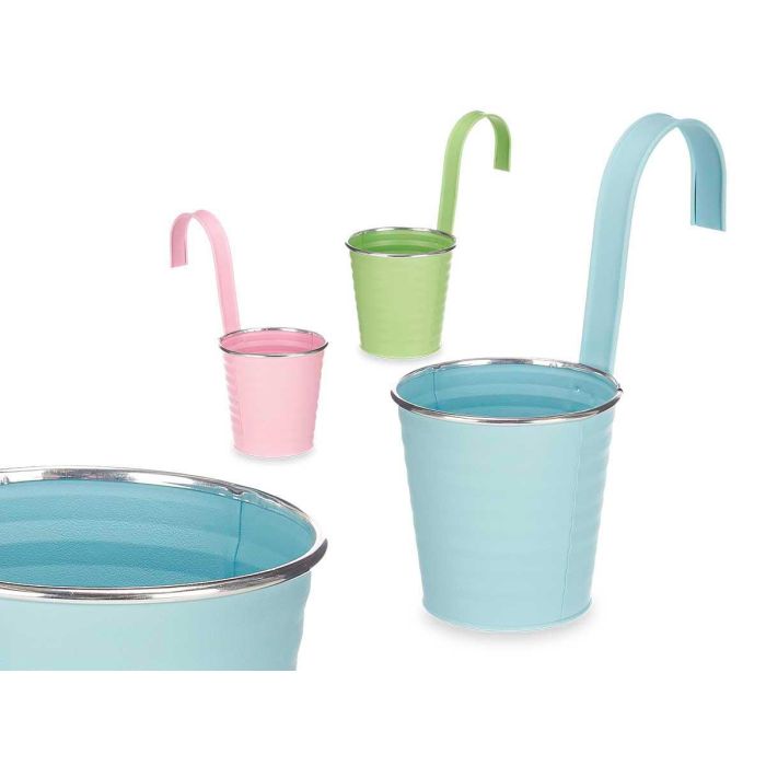 Ibergarden Macetero colgante Zig Zag Filo Plata, azul/rosa/verde, 24x26x13 cm (24 Unidades) Ibergarden Macetero colgante Zig Zag Filo Plata, azul/rosa/verde, 24x26x13 cm (24 Unidades)
