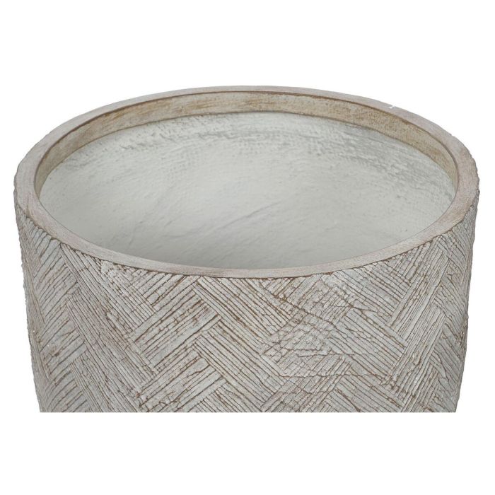 Set de Maceteros Home ESPRIT Beige Fibra de Vidrio Magnesio 44,5 x 44,5 x 43 cm (3 Unidades) 4 Set de Maceteros Home ESPRIT Beige Fibra de Vidrio Magnesio 44,5 x 44,5 x 43 cm (3 Unidades) 4