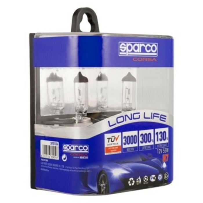 Sparco SPCB1004 Juego 2 Bombillas H7 Halógenas Long Life +130% Luz 300% Larga Duración 12V 55W 3000K E-Mark TUV E4 0 Sparco SPCB1004 Juego 2 Bombillas H7 Halógenas Long Life +130% Luz 300% Larga Duración 12V 55W 3000K E-Mark TUV E4 0