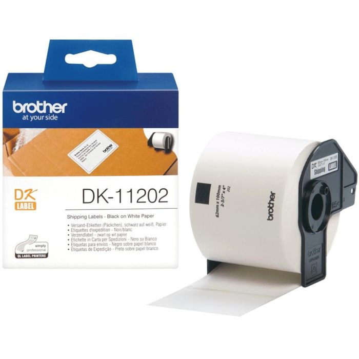 Brother Etiquetas Blancas Precortadas para Envío 62x100 mm 300 Etiquetas 0 Brother Etiquetas Blancas Precortadas para Envío 62x100 mm 300 Etiquetas 0