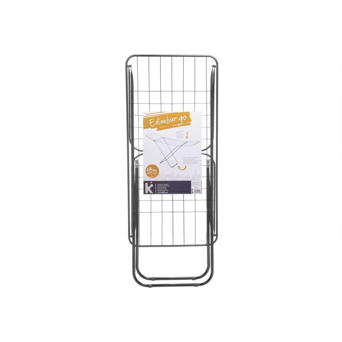 Kipit Tendedero Metálico Plegable 18 Metros Negro, 127 x 4 x 50 cm (Set de 6) 2 Kipit Tendedero Metálico Plegable 18 Metros Negro, 127 x 4 x 50 cm (Set de 6) 2