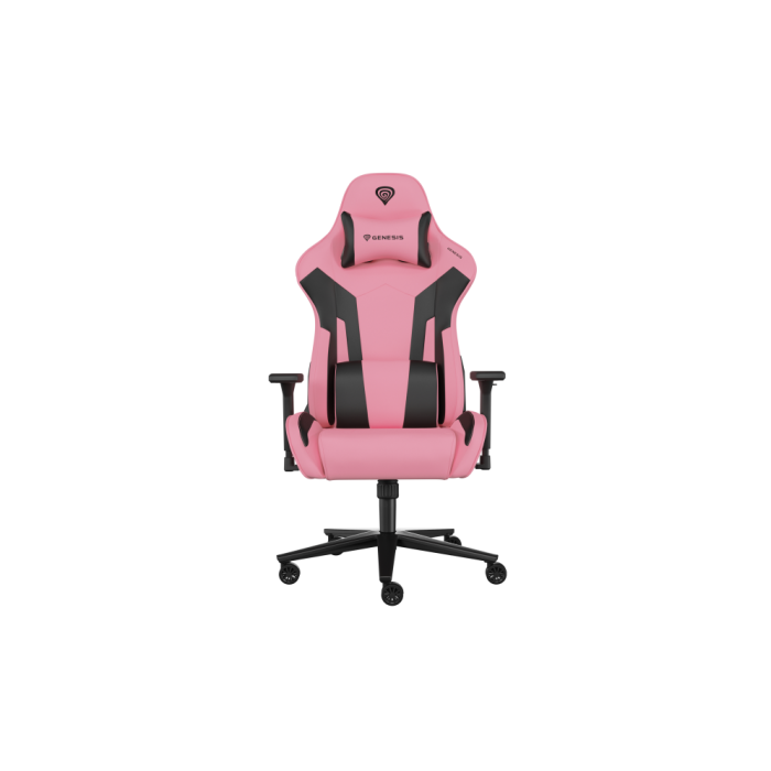 GENESIS Silla Gaming PC Nitro 720, Negra y Rosa, Ajustable, Respaldo y Reposabrazos 3D, Cojines Lumbar y Cervical, Tejido Transpirable, Soporta 150kg GENESIS Silla Gaming PC Nitro 720, Negra y Rosa, Ajustable, Respaldo y Reposabrazos 3D, Cojines Lumbar y Cervical, Tejido Transpirable, Soporta 150kg