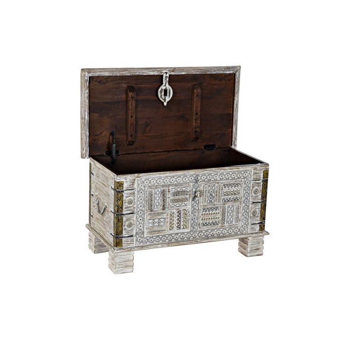 Baúl DKD Home Decor Metal Madera de mango 80 x 40 x 45 cm 5 Baúl DKD Home Decor Metal Madera de mango 80 x 40 x 45 cm 5