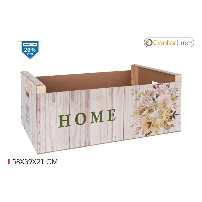 Confortime Caja Wood Brillo Sweet H. 58x39x23 cm (3 Unidades)