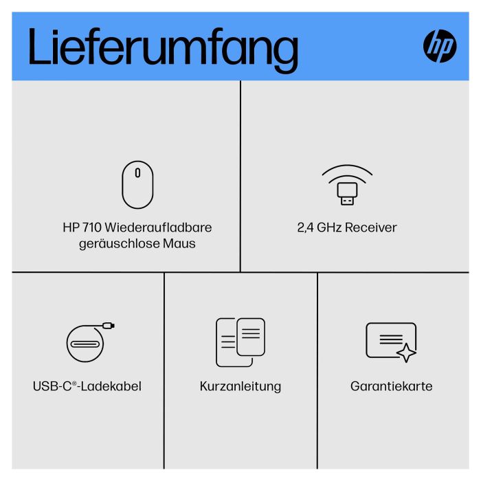HP Ratón Inalámbrico Recargable 710, Ambidextro, RF Wireless + Bluetooth, 3000 DPI, 7 Botones, Negro HP Ratón Inalámbrico Recargable 710, Ambidextro, RF Wireless + Bluetooth, 3000 DPI, 7 Botones, Negro