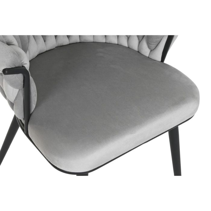 Silla Moderno DKD Home Decor Gris Negro 60 x 84 x 66 cm 3 Silla Moderno DKD Home Decor Gris Negro 60 x 84 x 66 cm 3