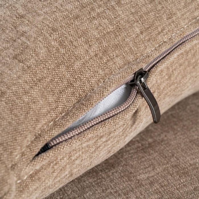 Sofá 2 Plazas Marrón Claro Tejido-Metal 189 X 92 X 88 cm