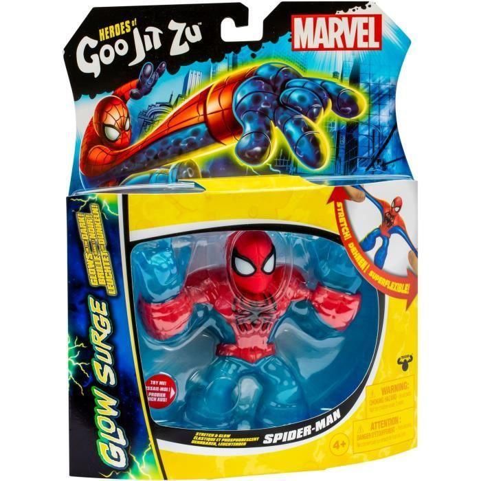 Spiderman Glow Surge 11cm - HERoeS OF GOO JIT ZU - MARVEL - Figura luminosa y extensible 2 Spiderman Glow Surge 11cm - HERoeS OF GOO JIT ZU - MARVEL - Figura luminosa y extensible 2