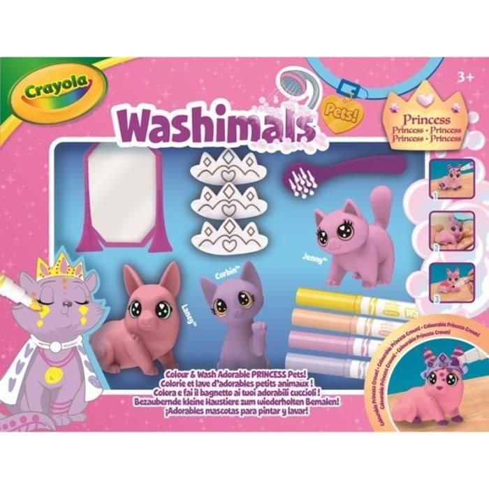 Colorear - CRAYOLA - Washimals Pastel Princess Pets - ¡Animales en colores pastel para personalizar! niños de 3 años