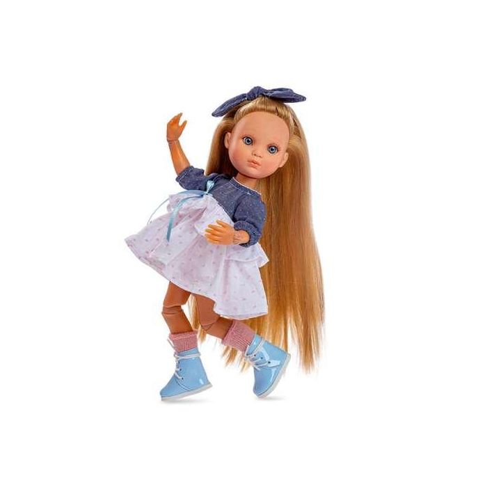 Berjuan 5821-21 Muñeca Articulada Eva con Vestido de Moda Gris y Blanco, Juguete Infantil para Niñas y Niños de 3 Años en Adelante Berjuan 5821-21 Muñeca Articulada Eva con Vestido de Moda Gris y Blanco, Juguete Infantil para Niñas y Niños de 3 Años en Adelante
