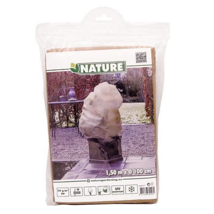 Nature Cubierta de Invierno de Polipropileno 50 g/m² Ø 100 cm x 1.50 m Beige con Cable de Sujeción 1 Nature Cubierta de Invierno de Polipropileno 50 g/m² Ø 100 cm x 1.50 m Beige con Cable de Sujeción 1