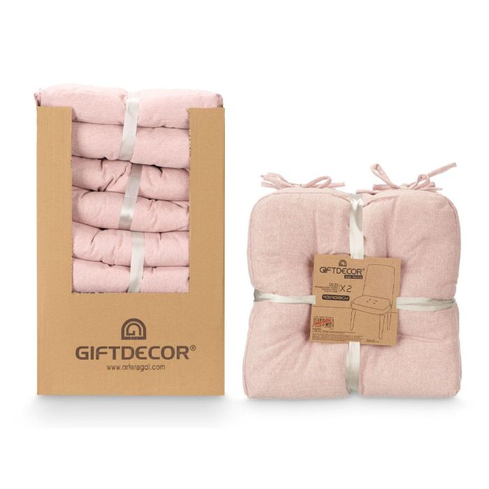 Set 2 Cojines Silla Rosa 40X40Cm Giftdecor (6 Unidades) 2 Set 2 Cojines Silla Rosa 40X40Cm Giftdecor (6 Unidades) 2