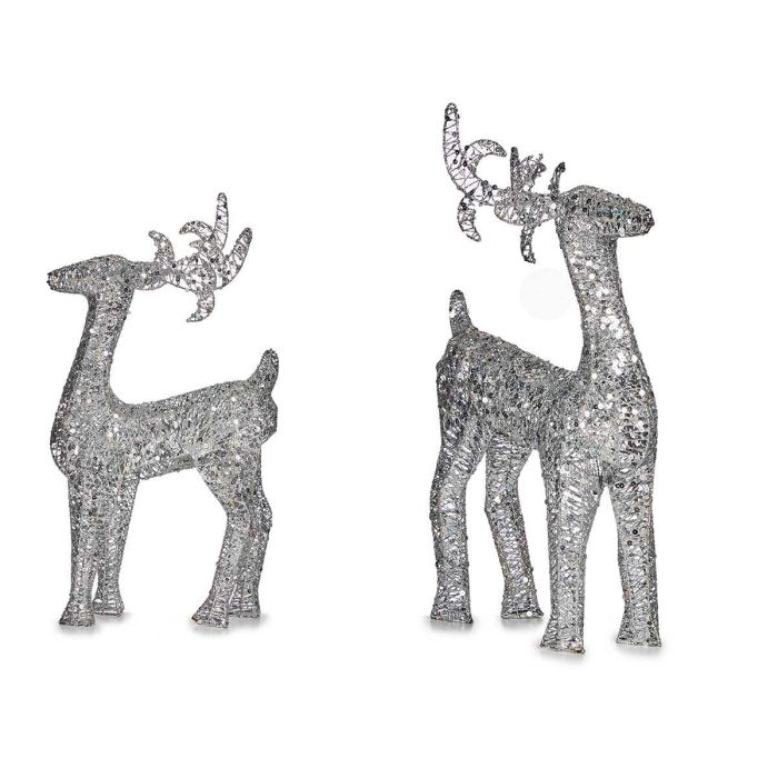 Reno Plata Decorativo Navidad 60Cm Krist+ (4 Unidades) Reno Plata Decorativo Navidad 60Cm Krist+ (4 Unidades)