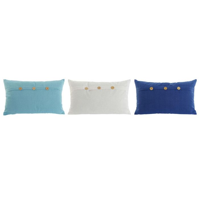 Cojin Mediterraneo DKD Home Decor Azul Azul Celeste 30 x 15 x 50 cm (3 Unidades)