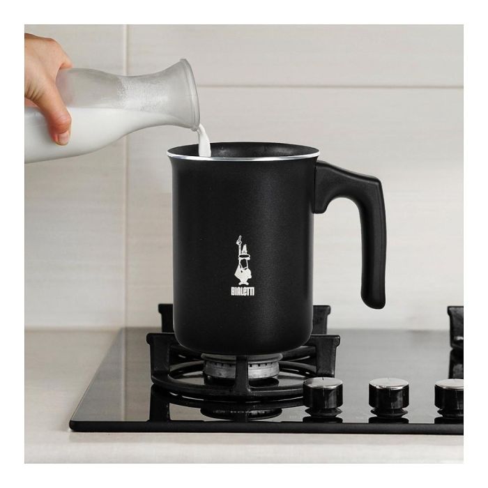 Bialetti Espumador de Leche Manual Tutto Crema 00AGR394 Negro Aluminio 8cm 8