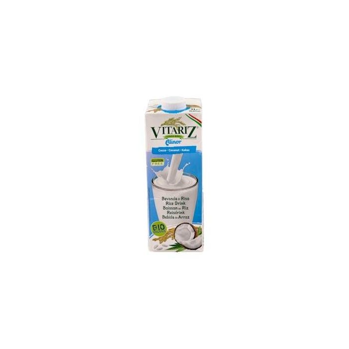 VITARIZ Bebida Vegetal de Arroz con Coco Bio 1L - Sin Gluten ni Azúcares Añadidos, Muy Refrescante