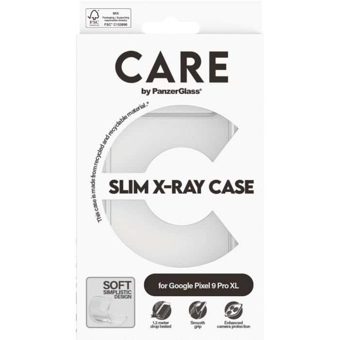 PanzerGlass CARE Fashionable Case X-Ray Soft Google Pixel 9 Pro XL - Funda Transparente Antigolpes y Antiarañazos