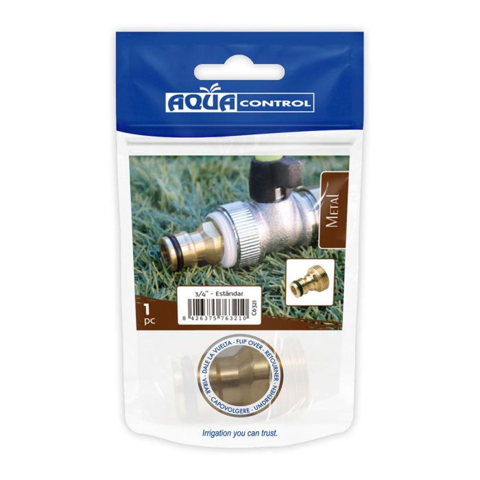 Adaptador de grifo rosca macho 3/4" laton aqua control 1