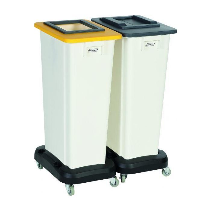 PROBBAX - PB-1090-WHT - Cubo de reciclaje sin tapa - 32 x 46 x 76,2 cm - 80 L - Blanco 3 PROBBAX - PB-1090-WHT - Cubo de reciclaje sin tapa - 32 x 46 x 76,2 cm - 80 L - Blanco 3