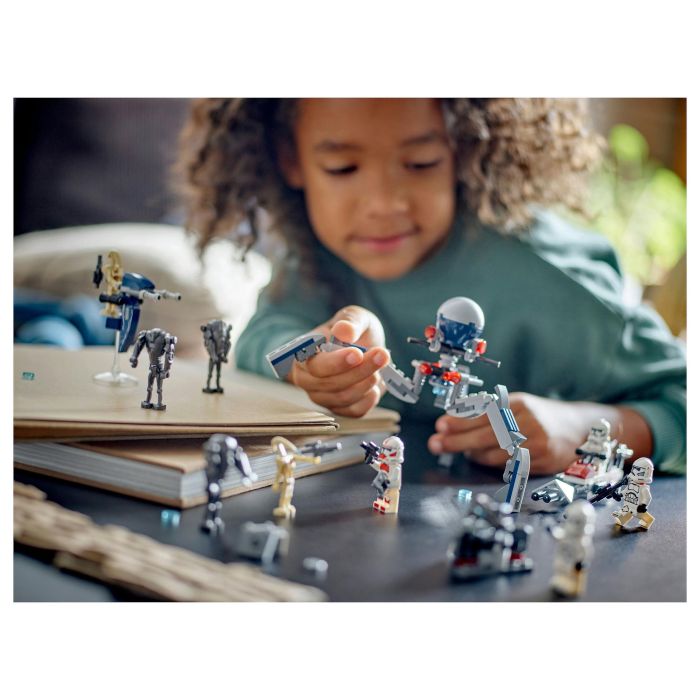 Lego 75372 Star Wars Paquete de Batalla de Soldados Clon y Droides de Batalla con Moto Speeder y Minifigura 19