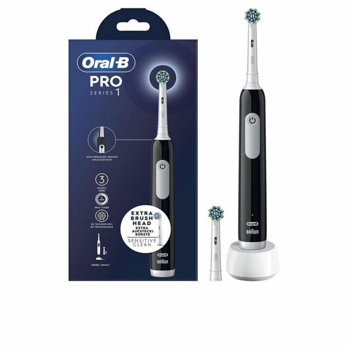 Oral-B PRO SERIES 1 NEGRO Cepillo Eléctrico Recargable con Tecnología 3D y Temporizador de 2 Minutos para Encías Sanas 12 Oral-B PRO SERIES 1 NEGRO Cepillo Eléctrico Recargable con Tecnología 3D y Temporizador de 2 Minutos para Encías Sanas 12