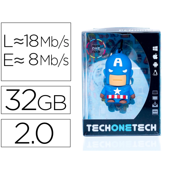 Tech on tech Super A Memoria USB Pendrive 32 GB 0 Tech on tech Super A Memoria USB Pendrive 32 GB 0
