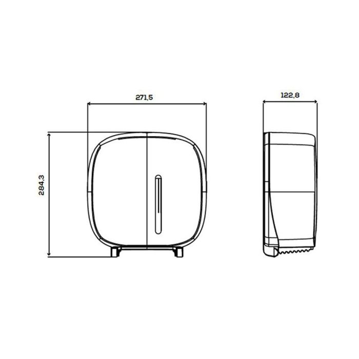 Jofel AE300 Portarrollos Timeless ABS Reciclado Negro 30 x 13,5 x 28,5 cm 1