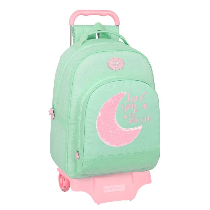 Mochila Escolar con Ruedas BlackFit8 Moon Verde 32 x 42 x 15 cm 0 Mochila Escolar con Ruedas BlackFit8 Moon Verde 32 x 42 x 15 cm 0