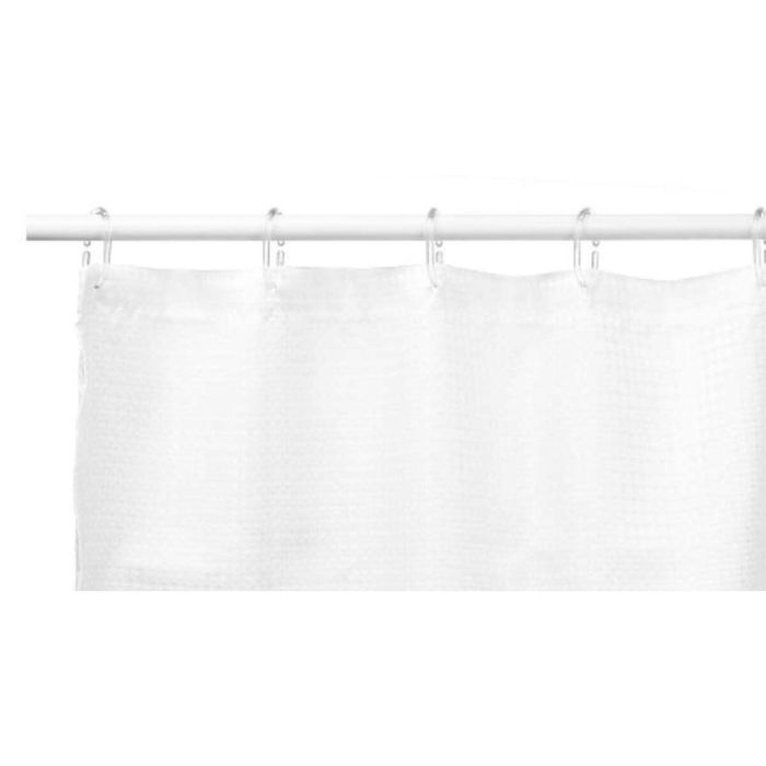 Cortina de Ducha Berilo SC-POLY-UD1-WHITE Blanco Poliéster 180 x 180 cm Puntos (12 Unidades) 2 Cortina de Ducha Berilo SC-POLY-UD1-WHITE Blanco Poliéster 180 x 180 cm Puntos (12 Unidades) 2