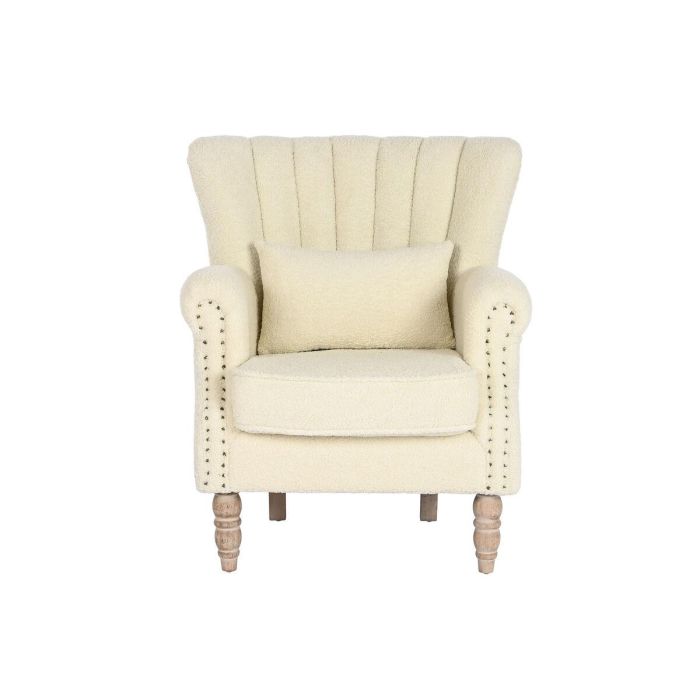 Sillón Home ESPRIT Blanco Natural Madera de caucho 73 X 65 X 87 cm 2 Sillón Home ESPRIT Blanco Natural Madera de caucho 73 X 65 X 87 cm 2