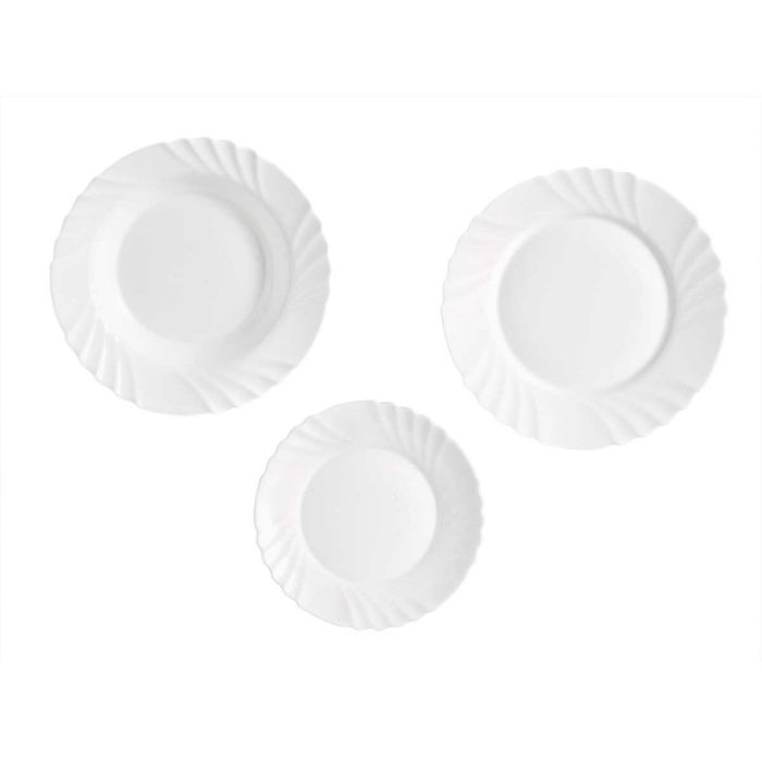 Set de Vajilla Vivalto F-LBP100-80-90 Blanco Vidrio opalino (2 Unidades) 3