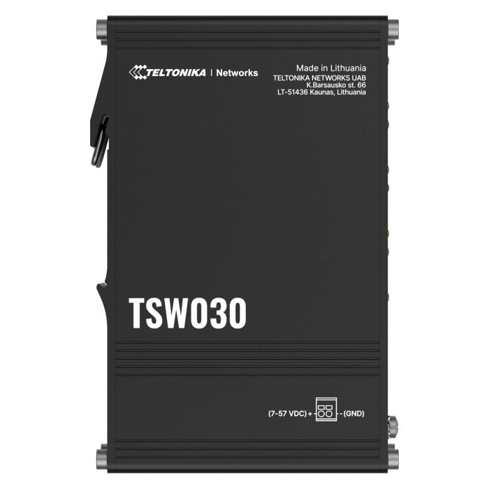 Teltonika TSW030 Switch Ethernet de 8 Puertos RJ45 10/100Mbps No Administrado Montaje Carril DIN 5