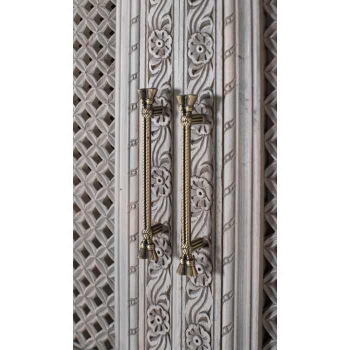 Giner y Colomer Armario 2 Puertas Madera Mango Acabado Envejecido Blanco Lavado 3