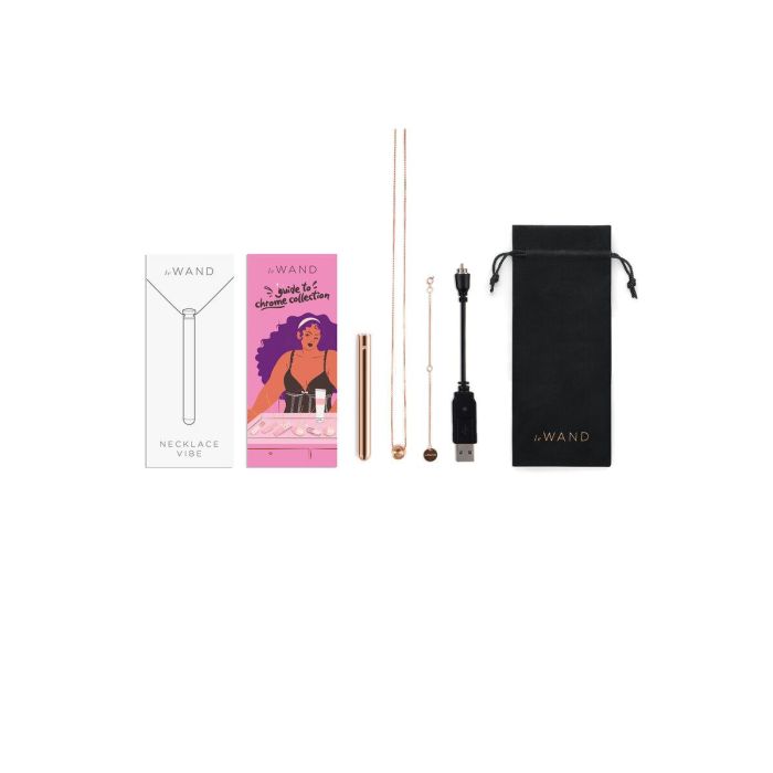 Bala Vibradora Le Wand Necklace Colgante Rosa Dorado 10 Bala Vibradora Le Wand Necklace Colgante Rosa Dorado 10