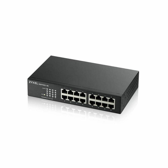 Zyxel GS1100-16 EU0103F Switch No Administrado Gigabit Ethernet 16 Puertos Montaje Rack Fuente Alimentación Incluida