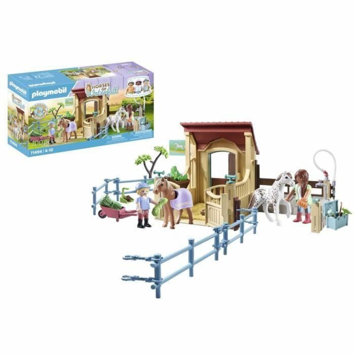 Playmobil 71494 Jinetes con cajón y ponis 3
