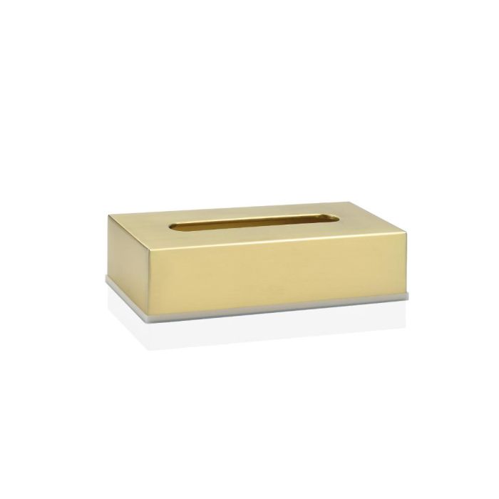 Andrea House Caja de pañuelos de acero inoxidable dorado 25.5 x 13 x 6.5 cm 1 Andrea House Caja de pañuelos de acero inoxidable dorado 25.5 x 13 x 6.5 cm 1