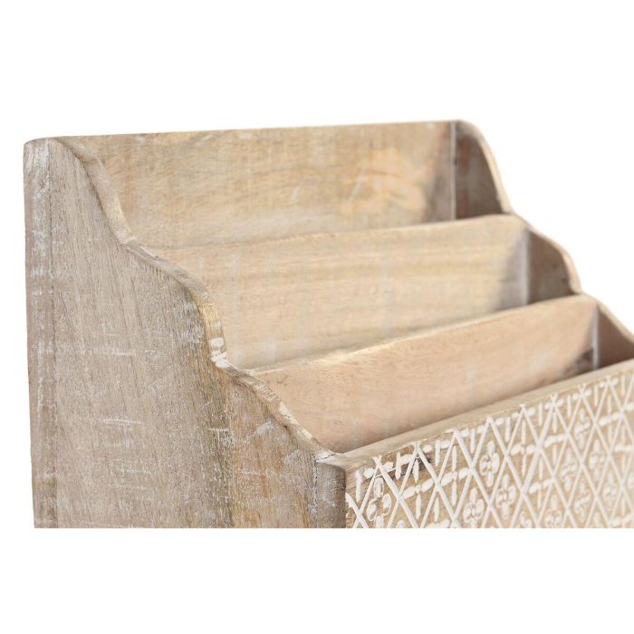 Organizador Indio DKD Home Decor Natural Blanco 13 x 21 x 32 cm 1 Organizador Indio DKD Home Decor Natural Blanco 13 x 21 x 32 cm 1