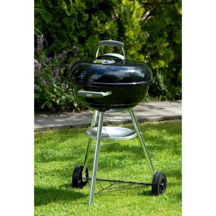 Barbacoa de carbón WEBER Compact Kettle Ø47 cm - Acero cromado - Negro 1 Barbacoa de carbón WEBER Compact Kettle Ø47 cm - Acero cromado - Negro 1