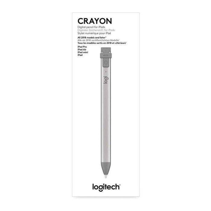 Logitech 914-000052 Lápiz Digital Crayon - Gris. Compatible con iPad Pro, iPad Air, iPad mini. 5