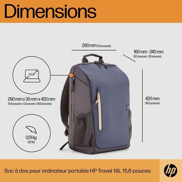 HP Travel 18 Liter 15.6 Iron Grey Laptop Backpack 8 HP Travel 18 Liter 15.6 Iron Grey Laptop Backpack 8