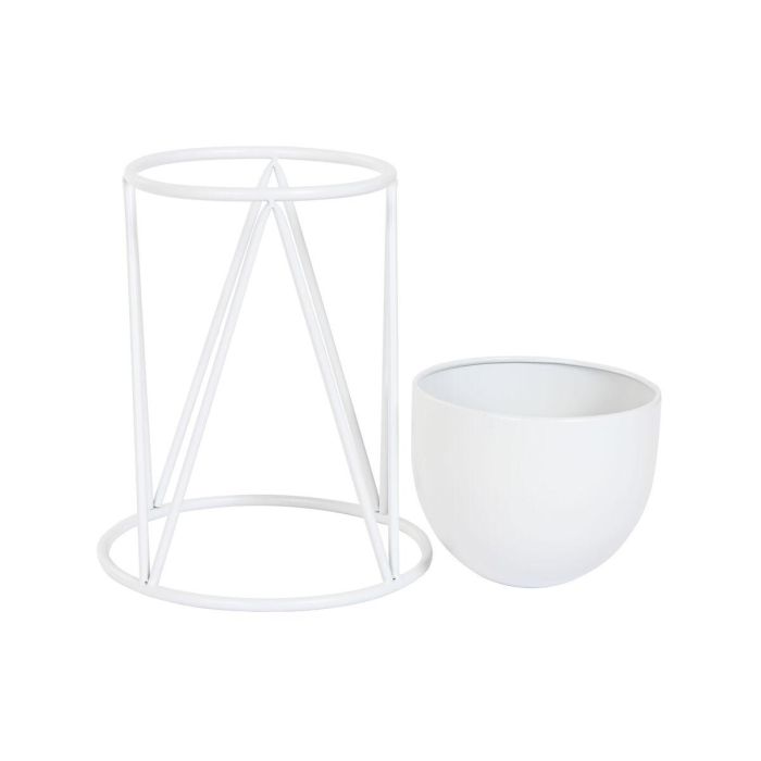 Macetero Home ESPRIT Blanco Metal Urbano 38 x 38 x 80 cm (3 Piezas) 3 Macetero Home ESPRIT Blanco Metal Urbano 38 x 38 x 80 cm (3 Piezas) 3