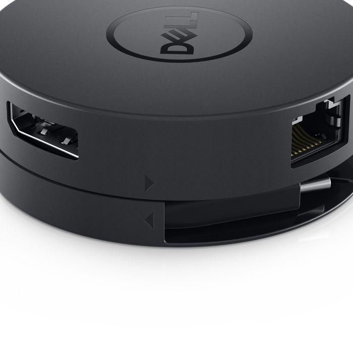 Dell DA300 Adaptador Móvil USB-C 6-en-1 HDMI, DisplayPort, VGA, Ethernet RJ-45, USB-C/A, 4K 60Hz, Compacto Negro 2