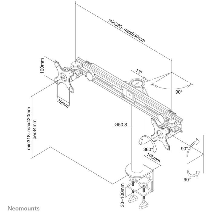 Soporte TV Neomounts FPMA-D700D 10-30" 8 kg 3 Soporte TV Neomounts FPMA-D700D 10-30" 8 kg 3