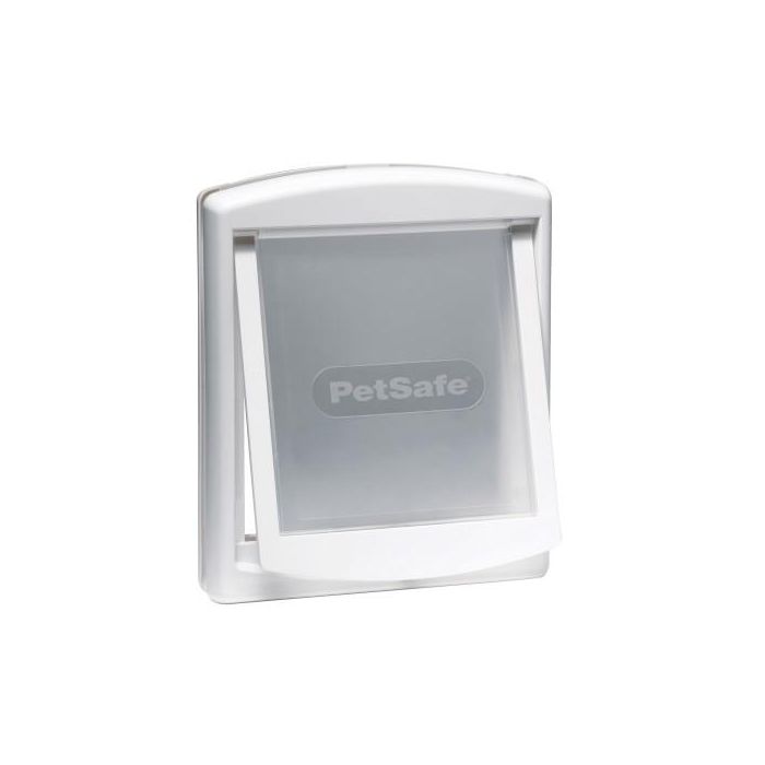 Petsafe Staywell Puerta Abatible Mediana para Perros, Blanca, hasta 18kg, para Madera, Ladrillo, PVC o Cristal (Medida Total 352x294mm)