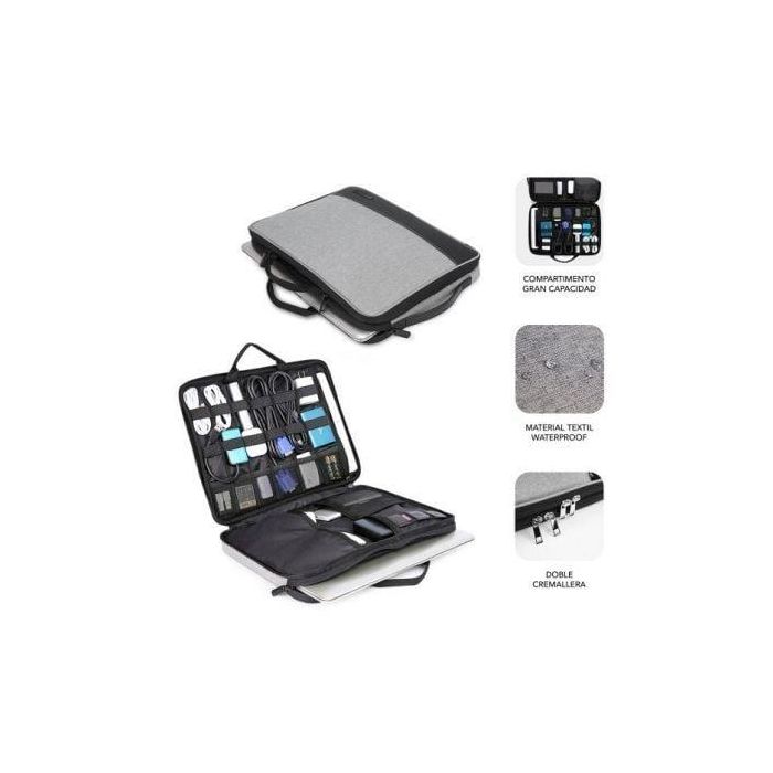 Subblim SUB-LS-2AS0001 Maletín Funda Advance para Portátil 14" Gris con Organizador Accesorios, Asas y Protección Antigolpes 2 Subblim SUB-LS-2AS0001 Maletín Funda Advance para Portátil 14" Gris con Organizador Accesorios, Asas y Protección Antigolpes 2