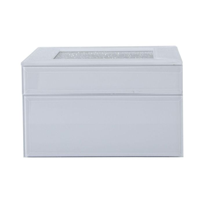 Caja-Joyero Alexandra House Living Blanco Cristal 14 x 8 x 14 cm 1 Caja-Joyero Alexandra House Living Blanco Cristal 14 x 8 x 14 cm 1