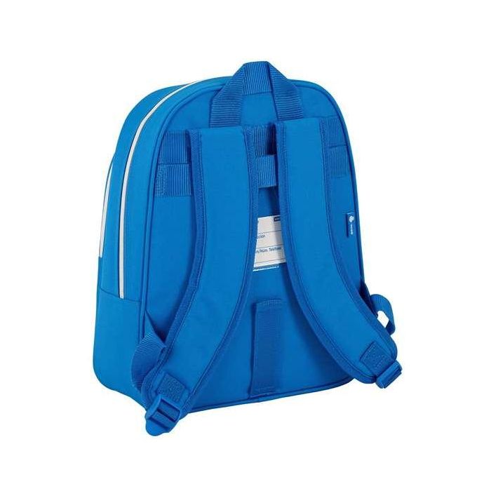 Safta Mochila Infantil RCD Espanyol Adapt. Carro 27x33x10 cm Blanco y Azul 1