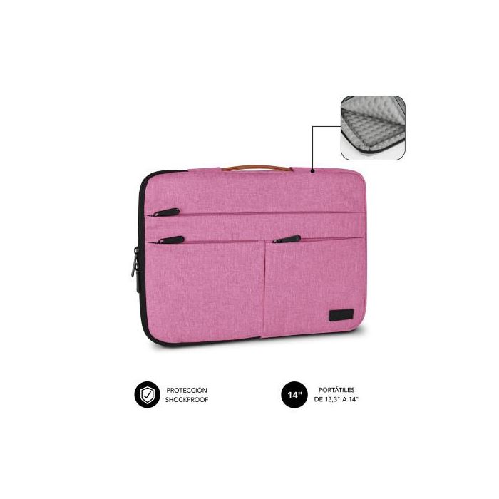 SUBBLIM Maletin Air Padding 360 Sleeve 13,3-14" Pink SUBBLIM Maletin Air Padding 360 Sleeve 13,3-14" Pink