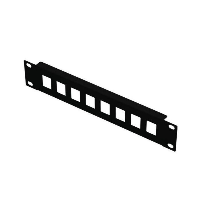 Lanview LKS675BL Patch Panel 1U de 10 pulgadas para 8 Puertos Keystone RJ45, Vacío, Negro Lanview LKS675BL Patch Panel 1U de 10 pulgadas para 8 Puertos Keystone RJ45, Vacío, Negro